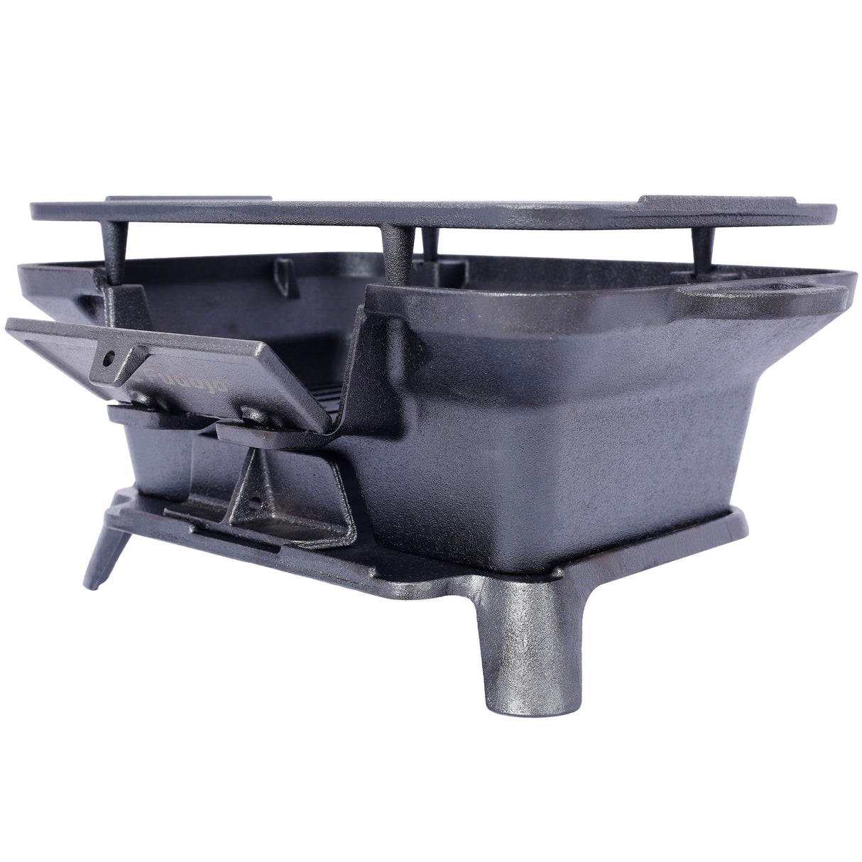 Oval Cast Iron Grill Outdoor Portable Charcoal Tabletop Skillet