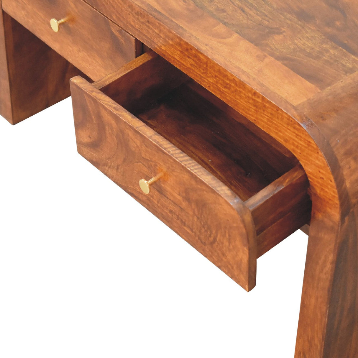 Solid Wood Darcy Coffee Table, 2-Drawers, Chestnut