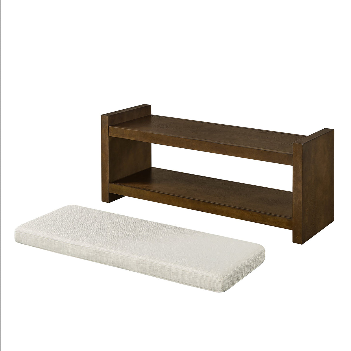40' Accent Bench with Lower Shelf Shoe Rack