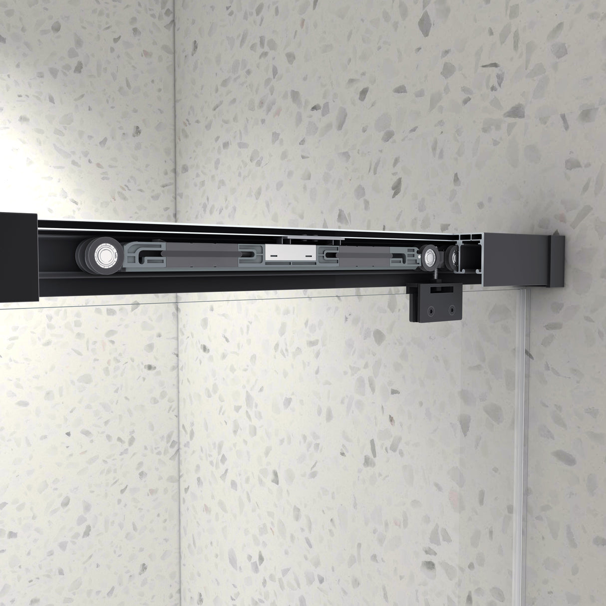 6076 Inch North American Frameless Double Sliding Matte Shower Door