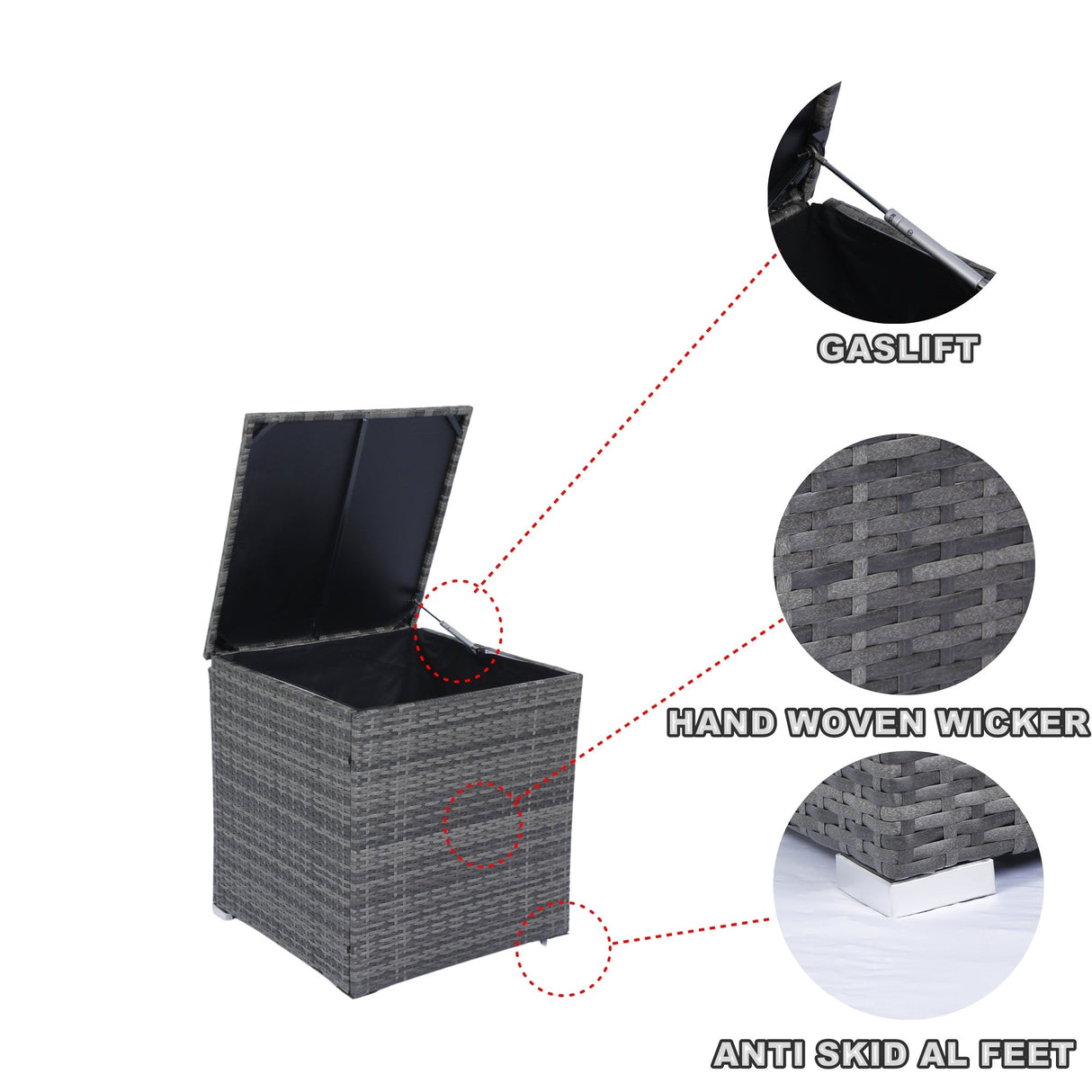 8 Piece Patio Sectional Wicker Rattan Outdoor Sofa Set with Storage Box