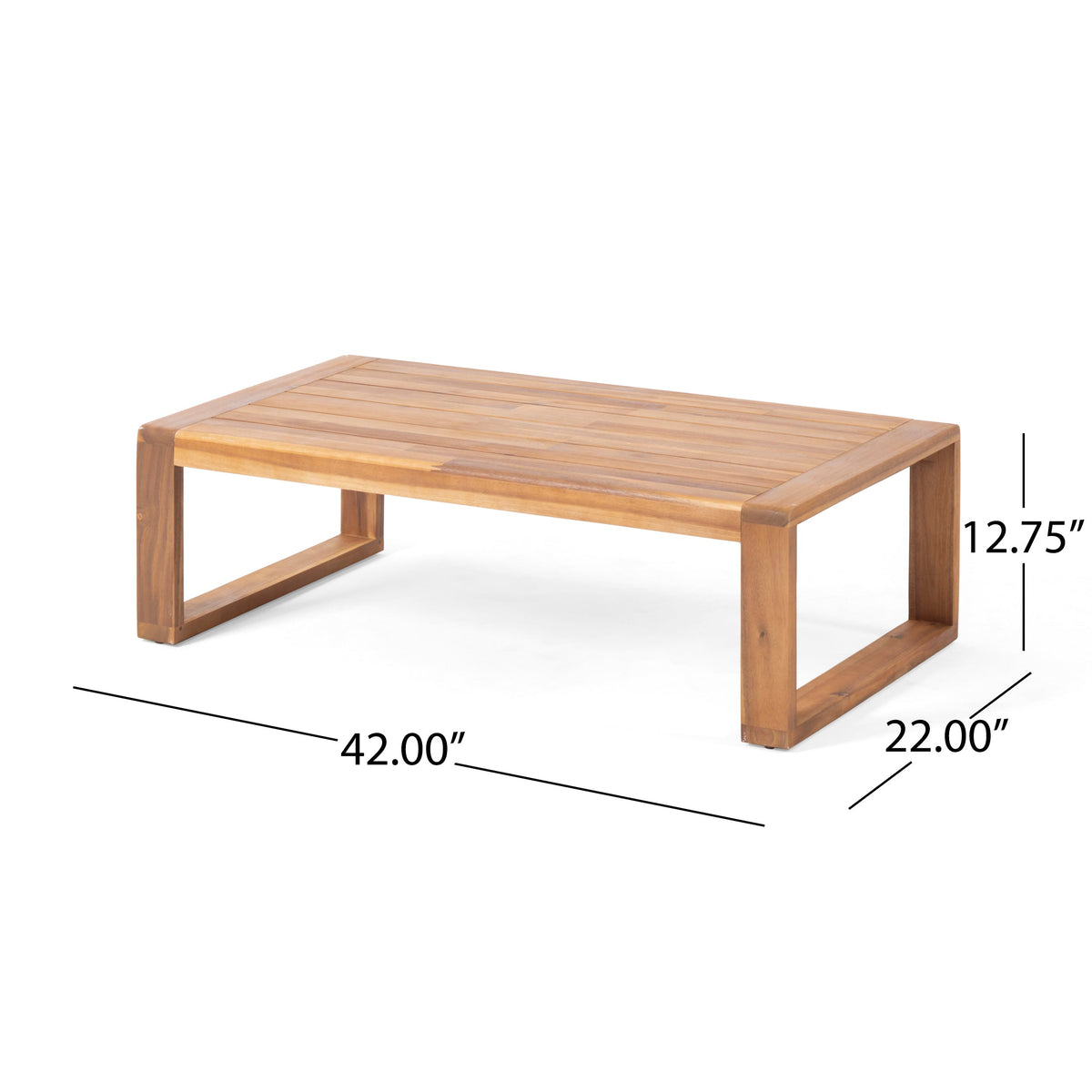 Paloma Loveseat and Coffee Table with Weather-Resistant Cushions - Acacia Wood