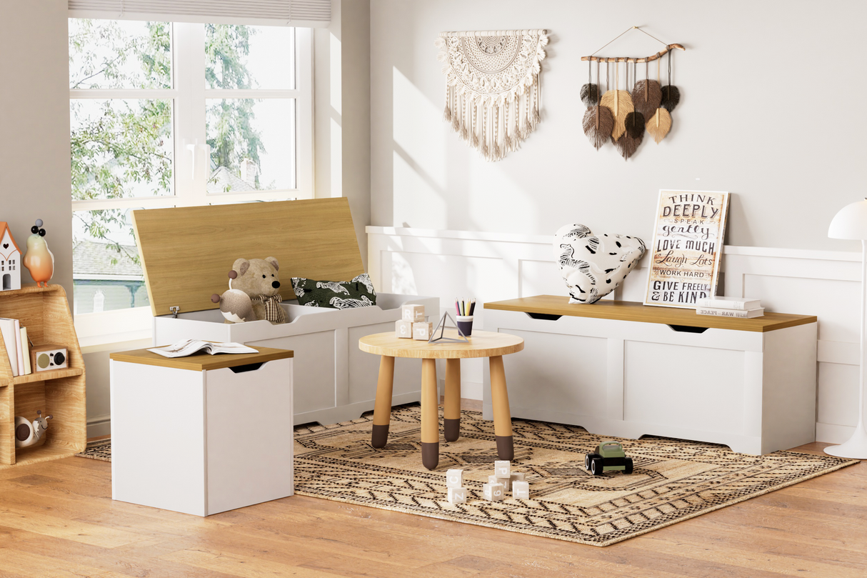 3-Piece L-Shaped Multi-Functional Storage Bench with Cushion