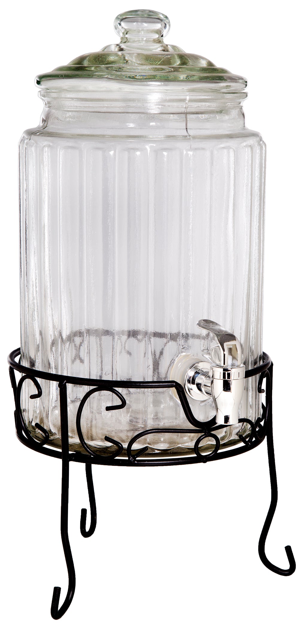 Ribbed Beverage Dispenser On Stand