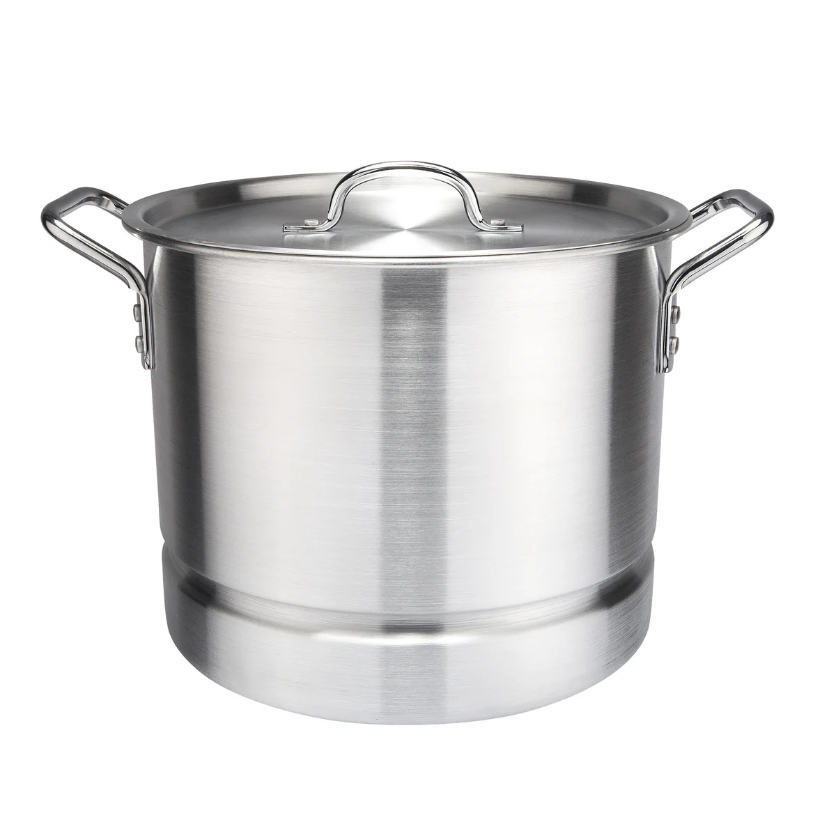 3 Piece Aluminum Stock Pot Set with Steamer - 24Qt, 32Qt, 40Qt