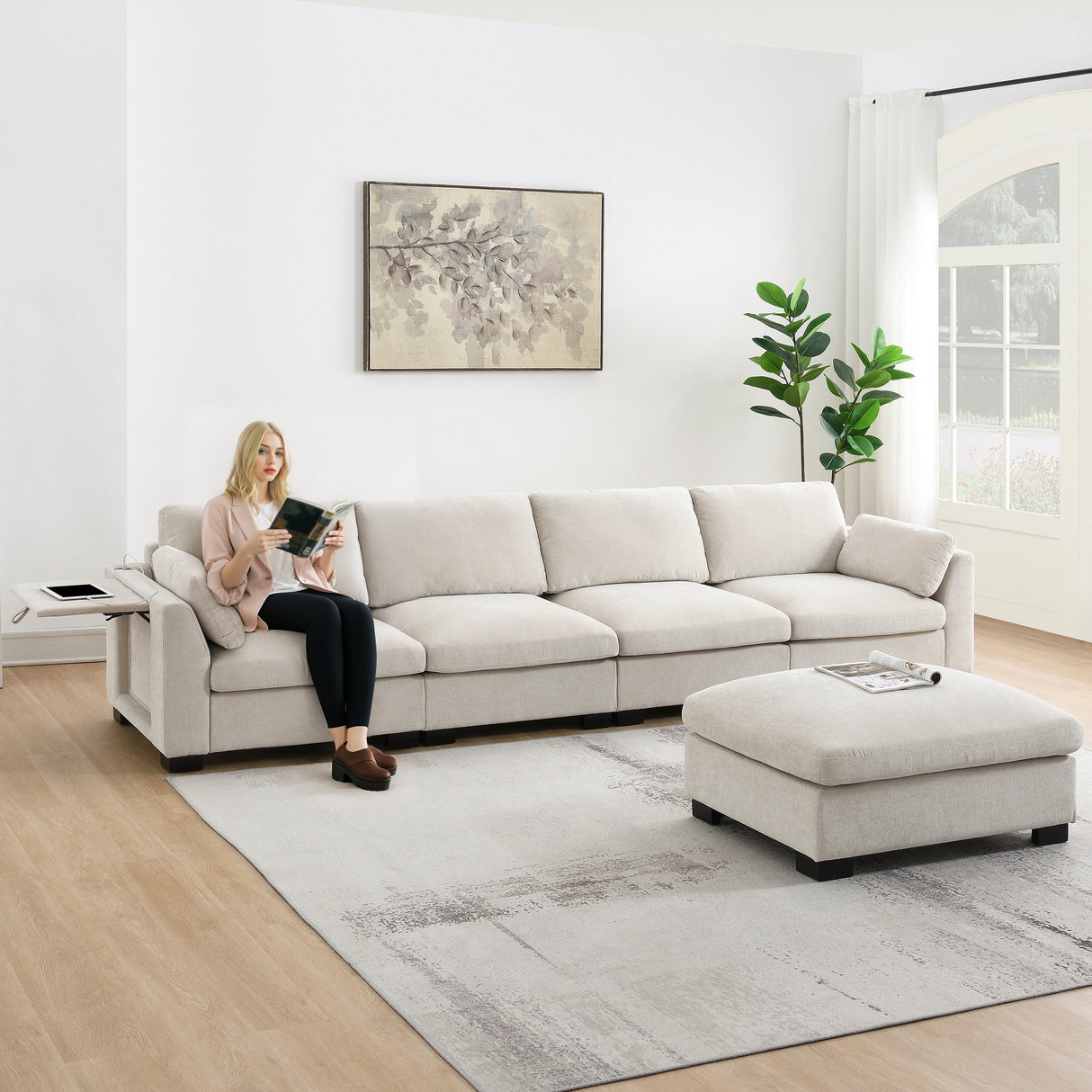 130" Modular Sectional Sofa