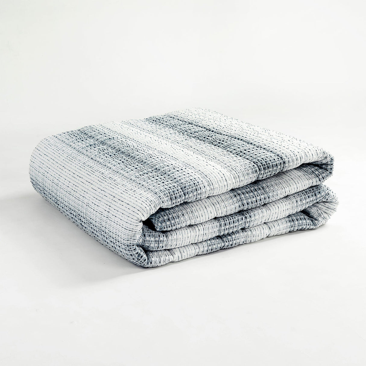 Yarn Dyed Textured Stripe Waffle Quilt 3 Piece Set