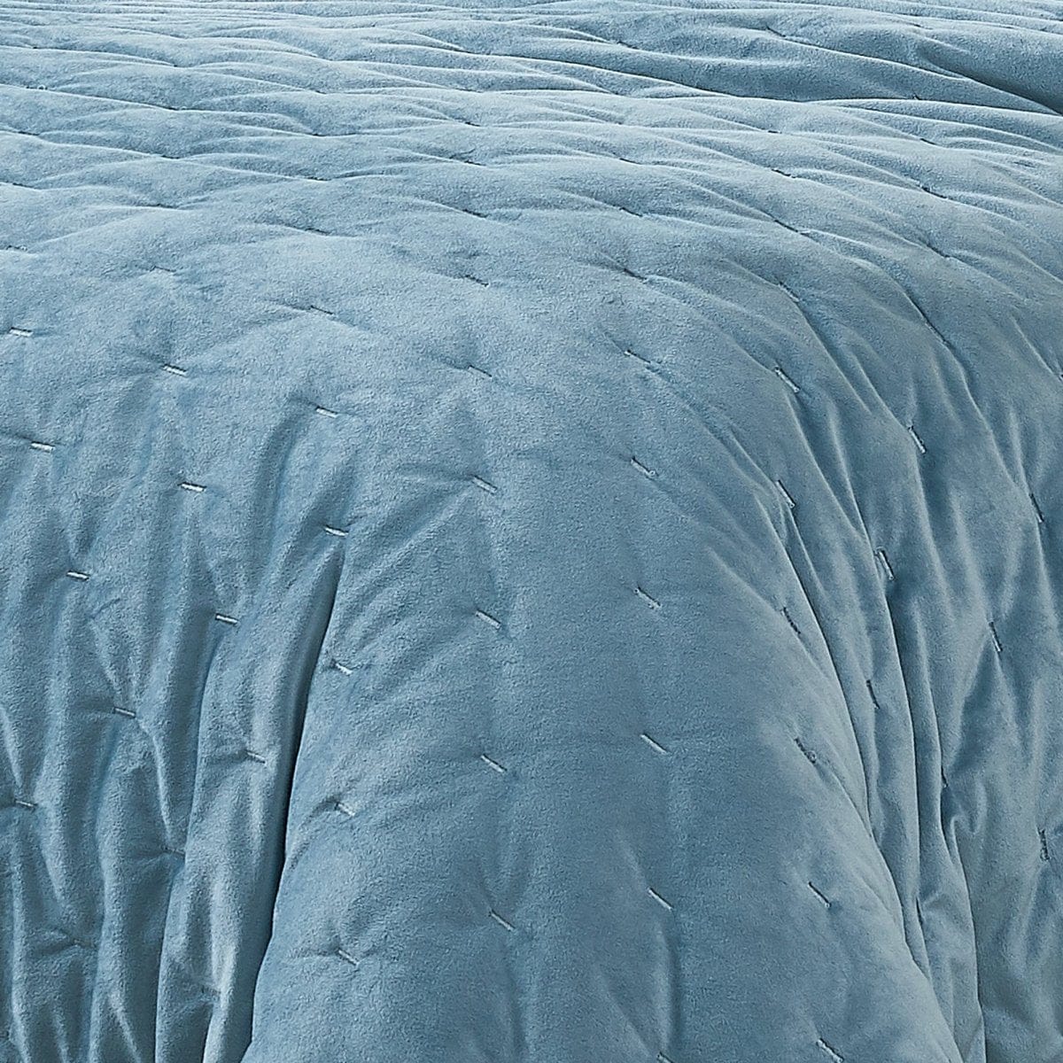 Haven Velvet Embroidered Stitch Cozy Super Soft Quilt 3 Piece Set