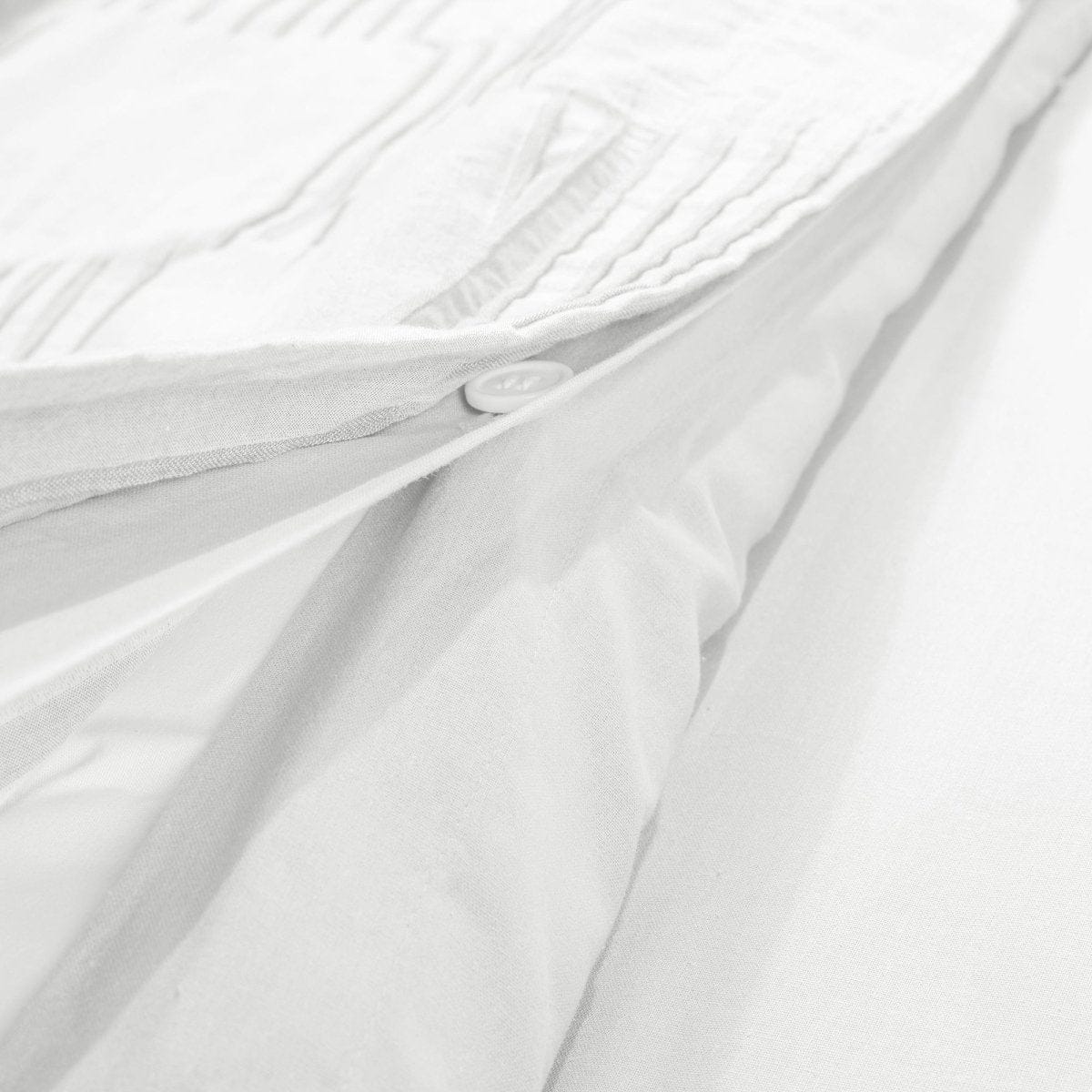 Sorano Chambray Textured Jacquard Cotton Duvet Cover 3 Piece Set