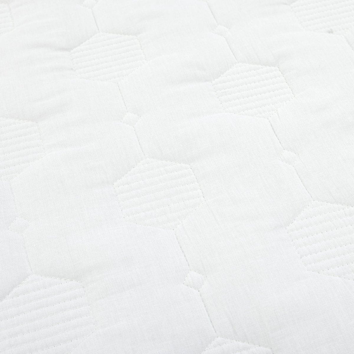 Hexagon Honeycomb Textured Cotton Quilt 3 Piece Set
