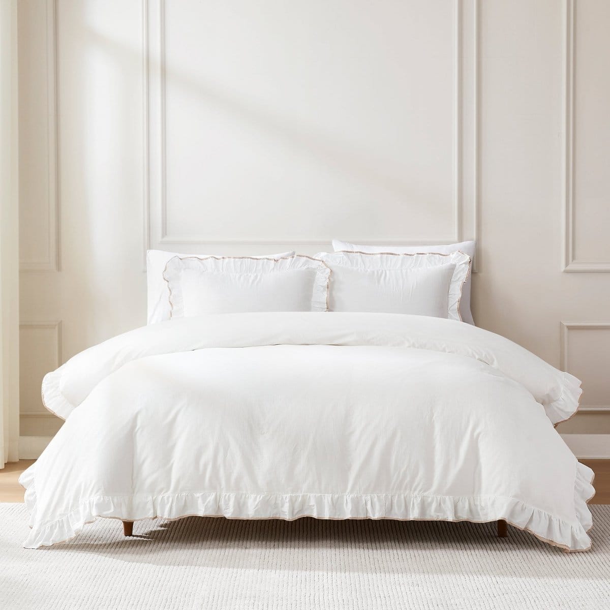 Reyna Contrast Edge Cotton Duvet Cover Set