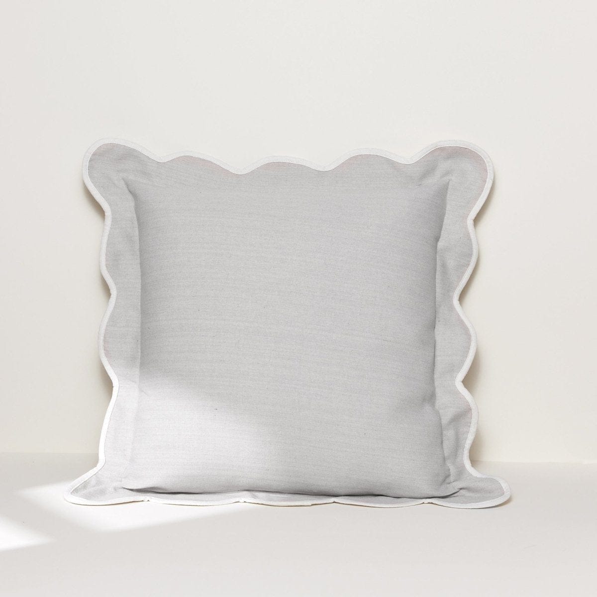 Coastal Chic Scalloped Edge Throw Pillow Cover