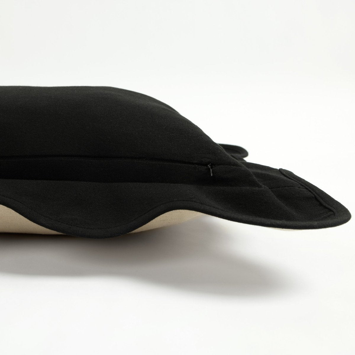 Coastal Chic Scalloped Edge Throw Pillow Cover