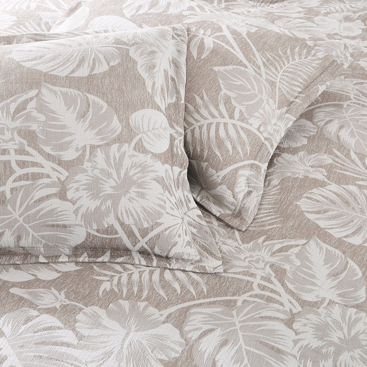Bali Tropical Leaves Gauze Jacquard Duvet Cover Set