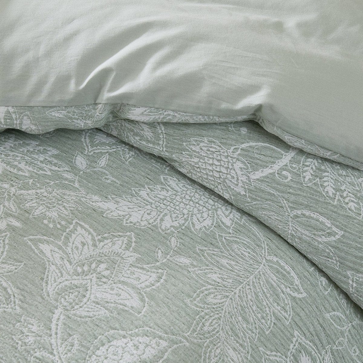 Floral Jacobean Gauze Jacquard Duvet Cover Set