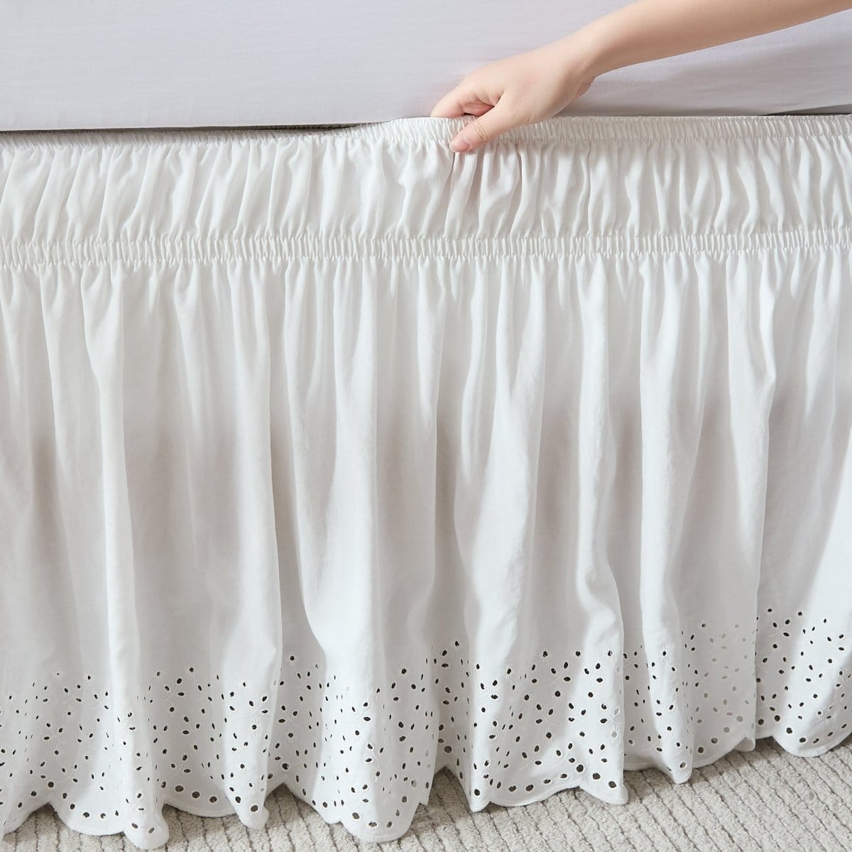 Vintage Eyelet Bed Skirt