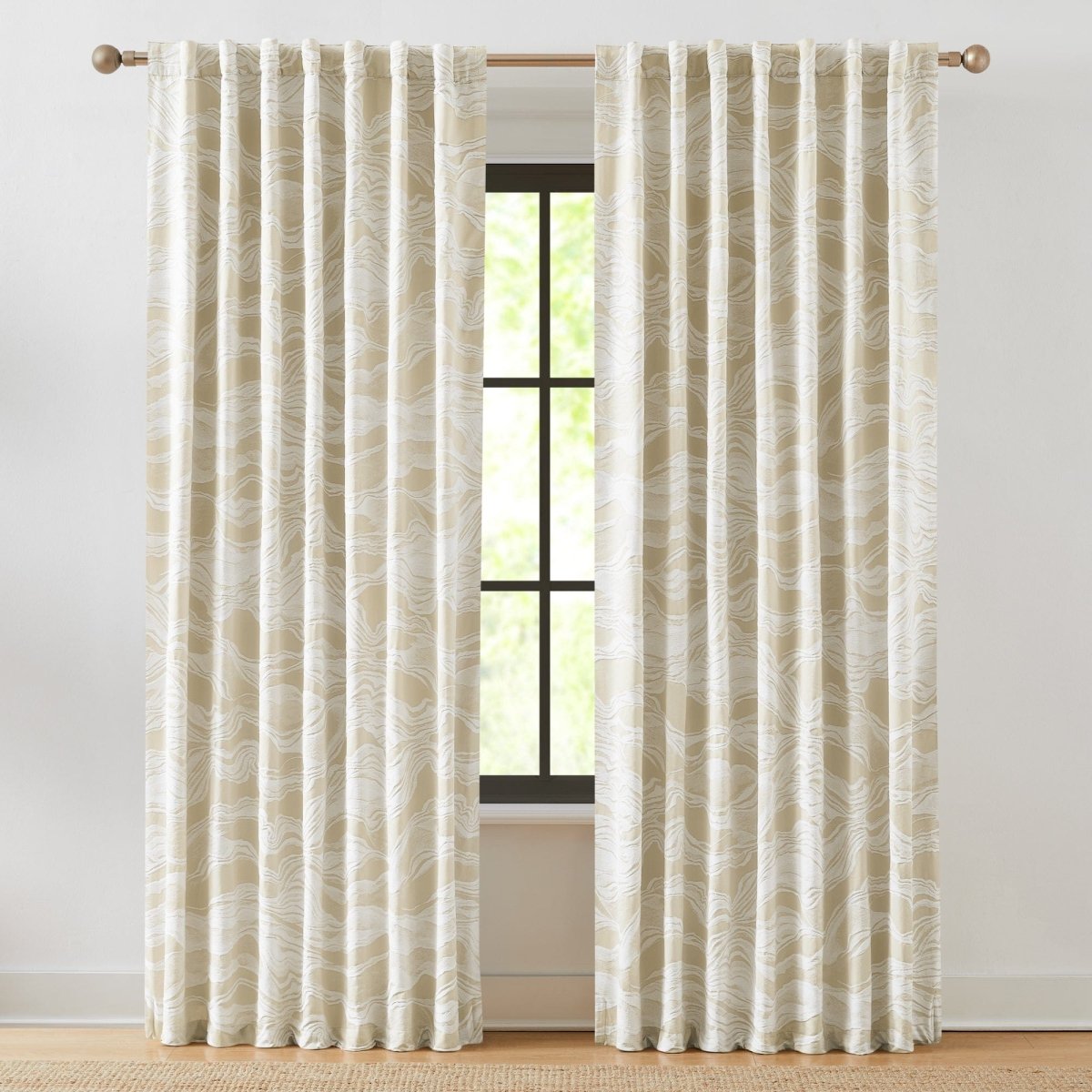 Cascade Wave Blackout Window Curtain Panels