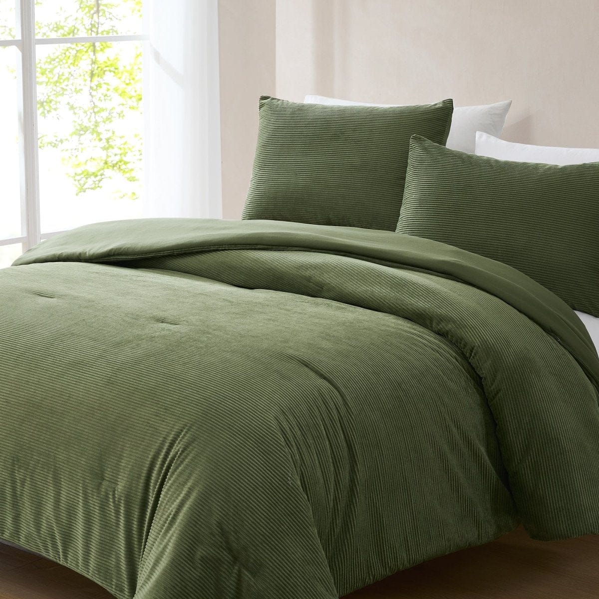 Arden Ribbed Corduroy Comforter Set