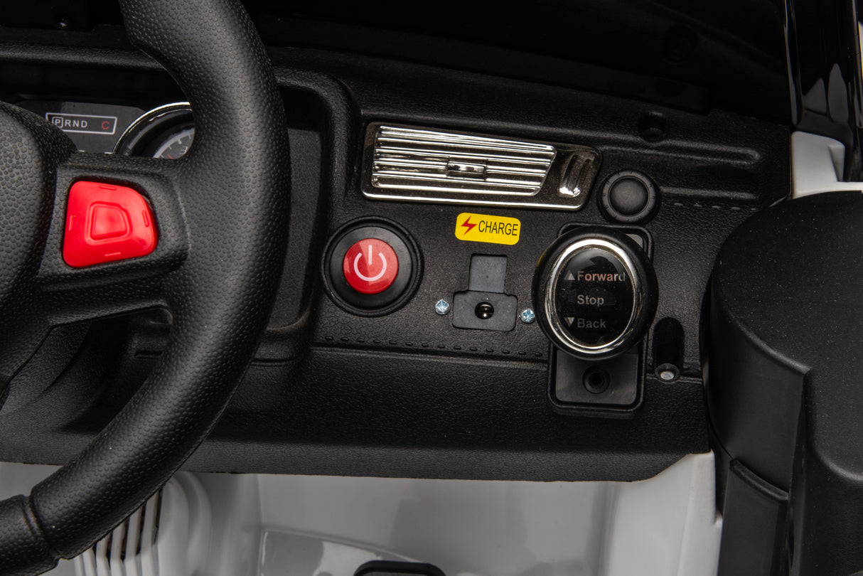 Electric Ride-On Car for Kids with Leather Seat and Four-Wheel Drive