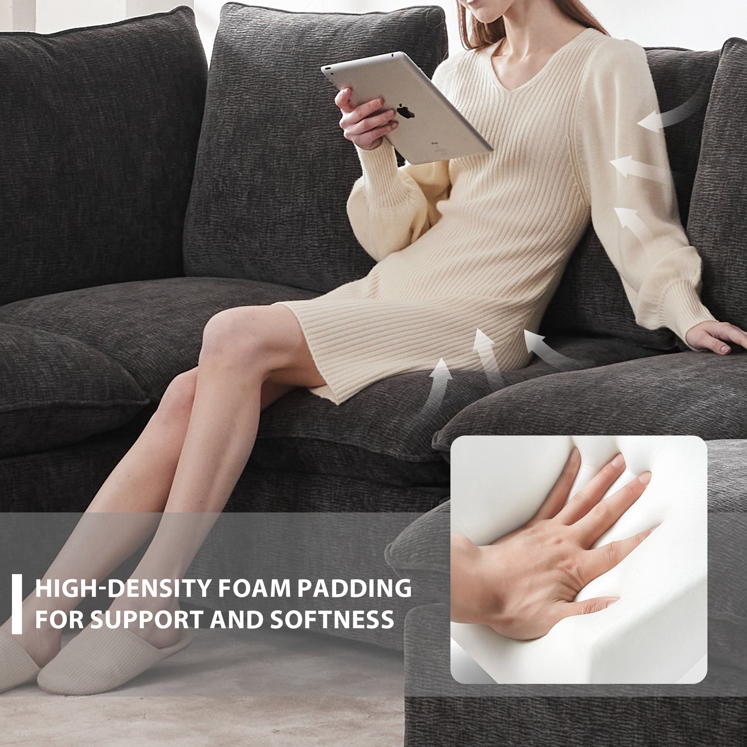 The Katherine Customizable Modular Chenille Sectional