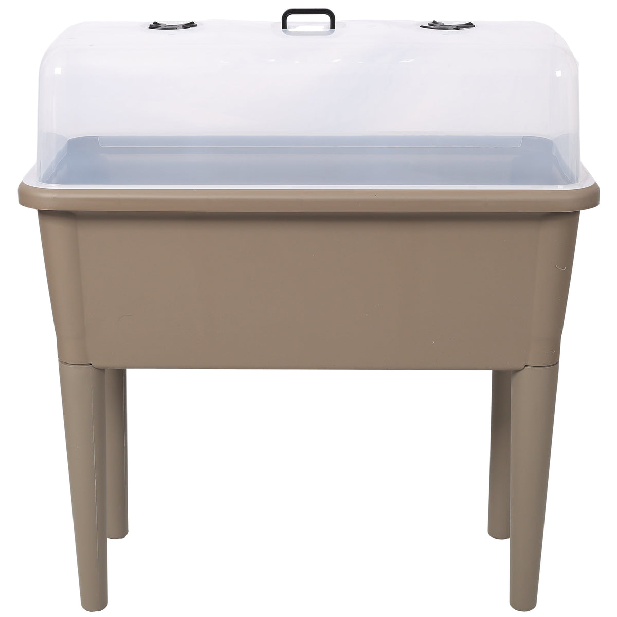 2PCS Raised Garden Bed with Ventilated Transparent Greenhouse Lid