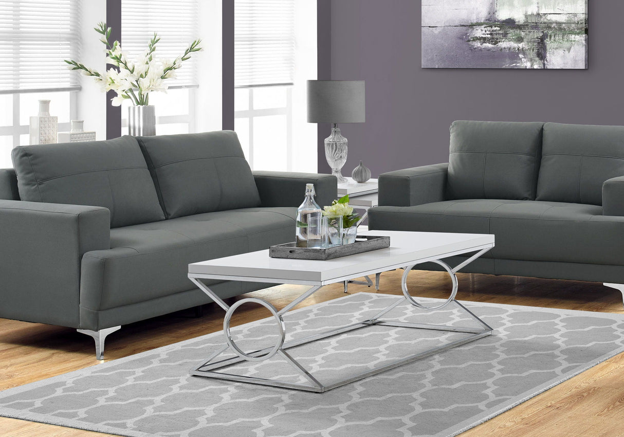 Rectangular Glossy White Coffee Table