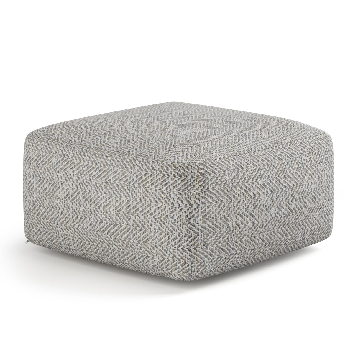 Nate-Square-Pouf-Patterned-Grey-Melange-