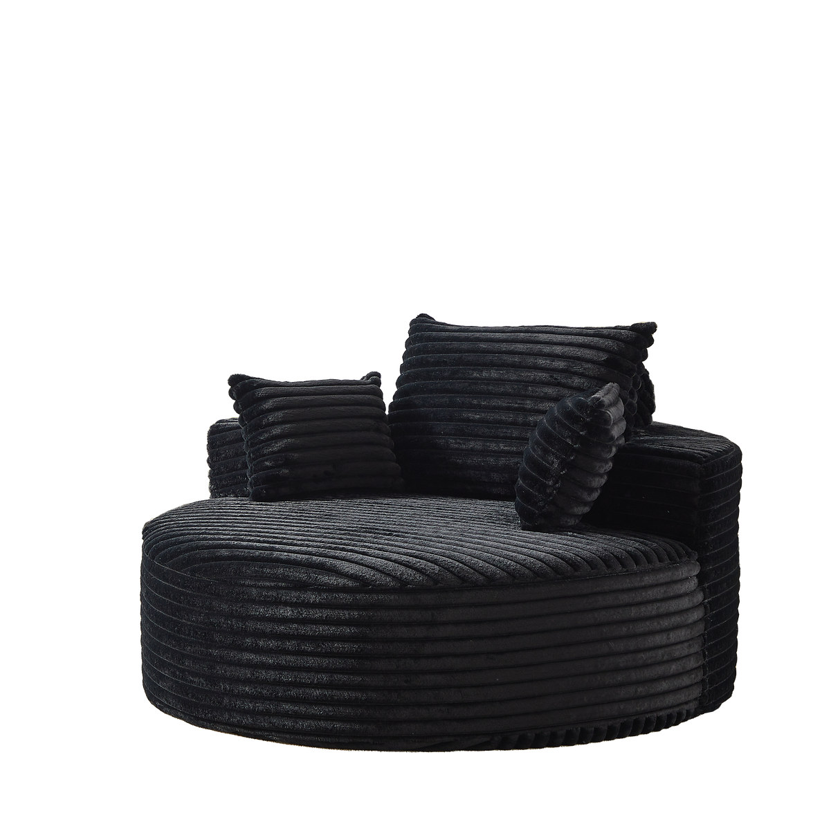 Fluffy Modern Sleeper Chair in Corduroy