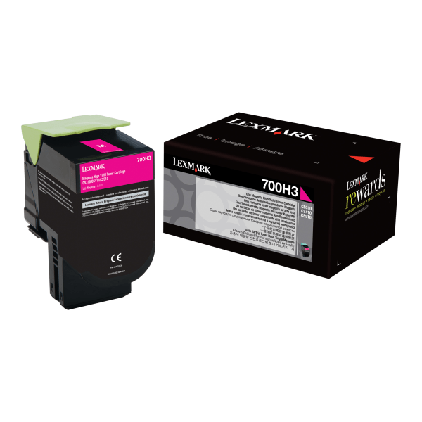 Lexmark (700H3) High Yield Magenta Toner Cartridge (3 000 Yield) 70C0H30