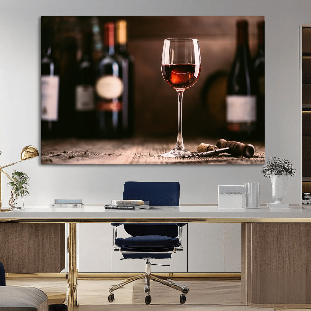 Red Wine and Bottle Canvas Print