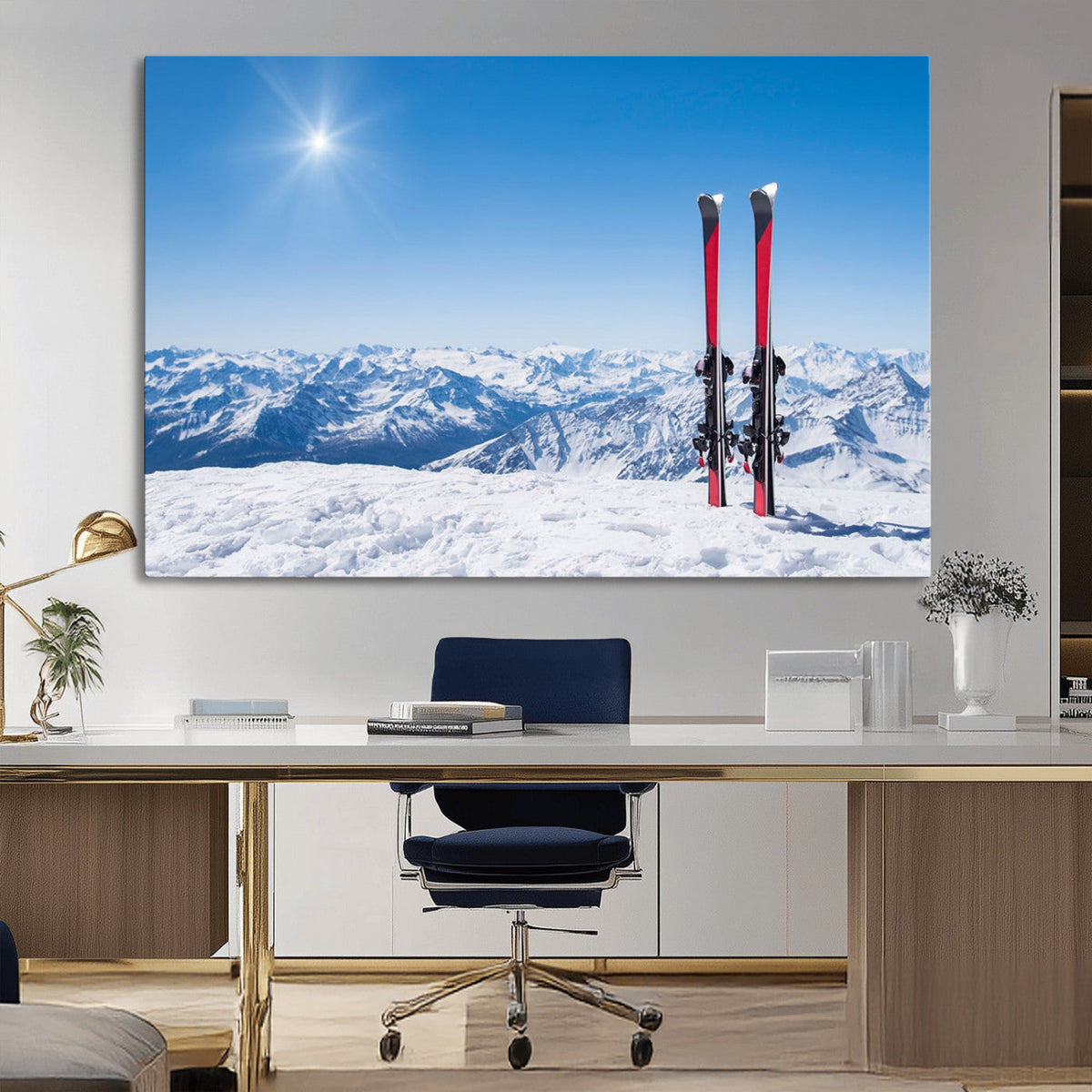 Ski Season Snow Wall Art Canvas Print