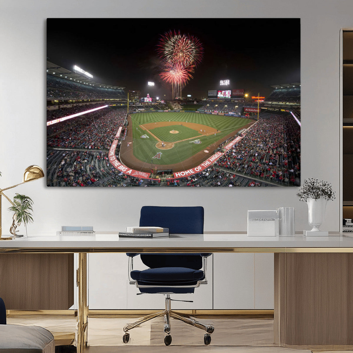 Fireworks at Angel Stadium – Los Angeles Angels Canvas