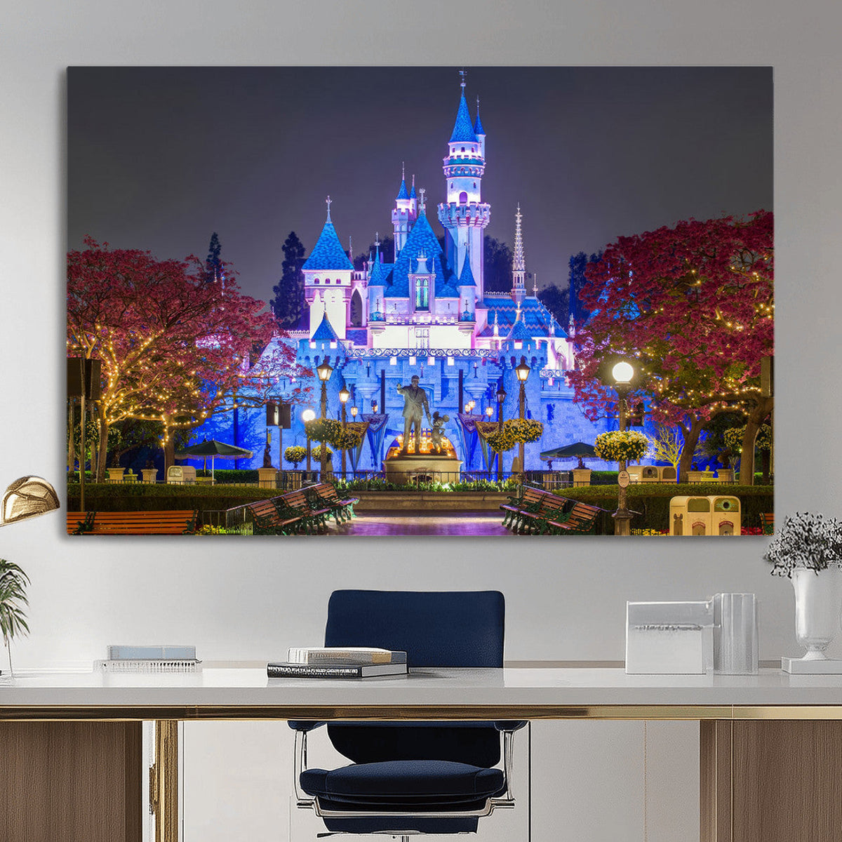 Disney Castle Wall Art Canvas Print – Magical Fairytale