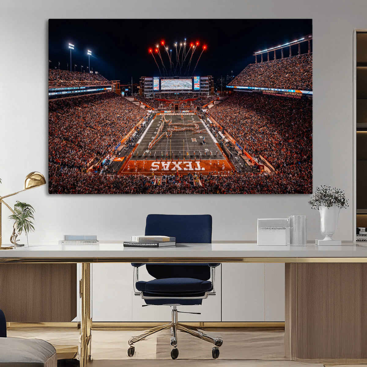 Texas Stadium Night Game Wall Art Canvas Print – Vibrant