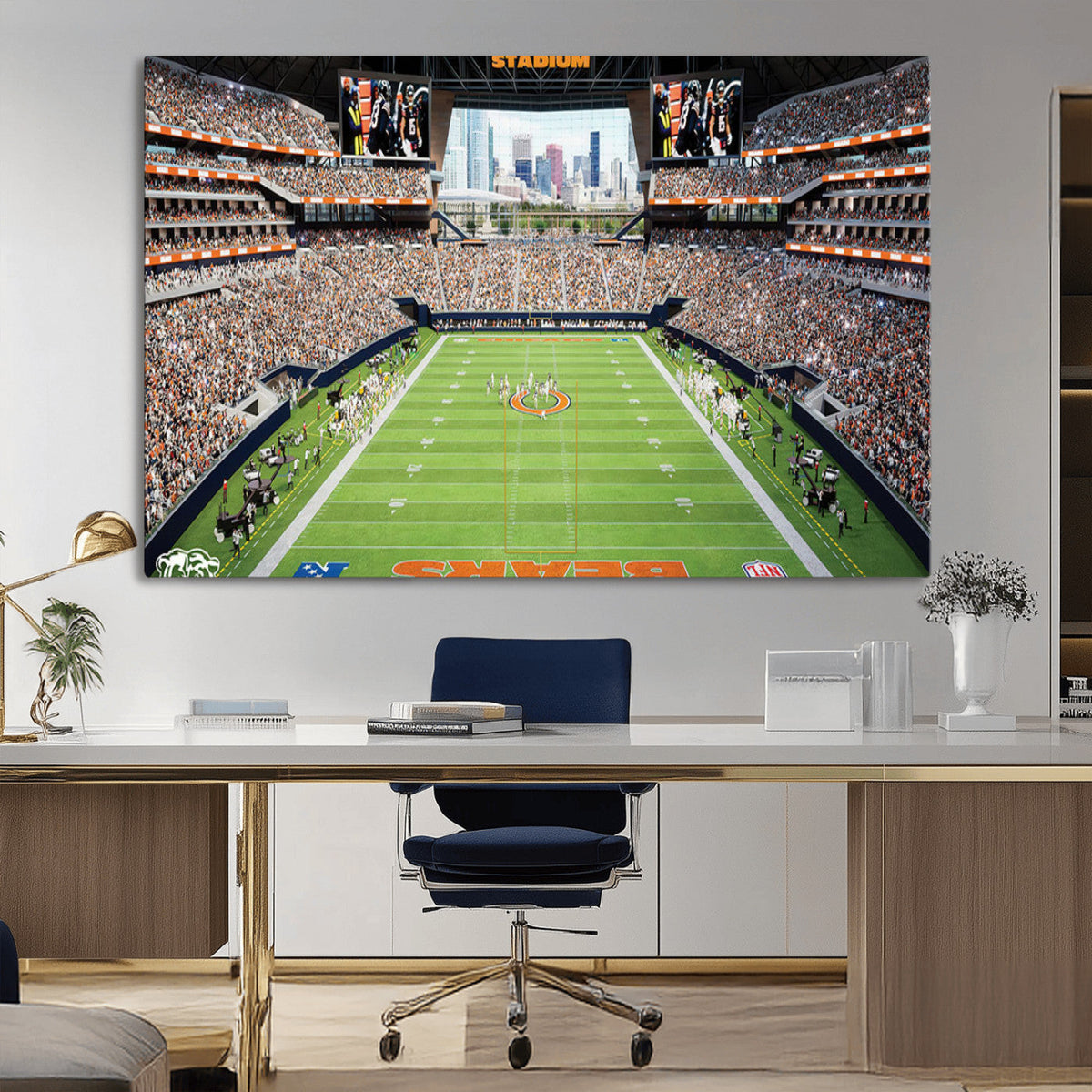 Chicago Bears Soldiers Field Wall Art Canvas Print – Framed