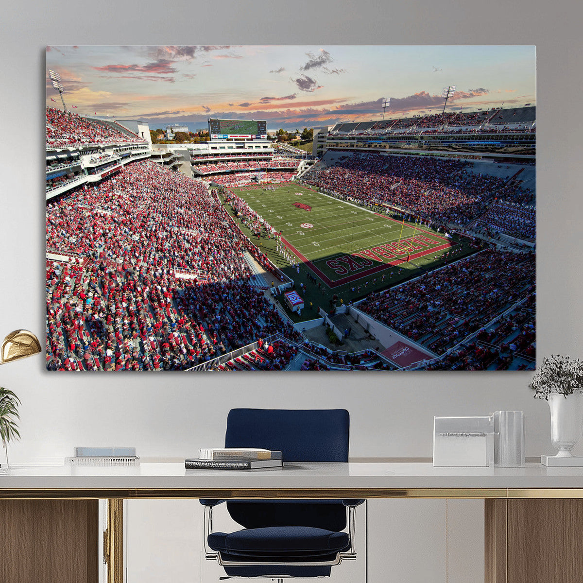 Donald W. Reynolds Razorback Stadium Wall Art Canvas Print –