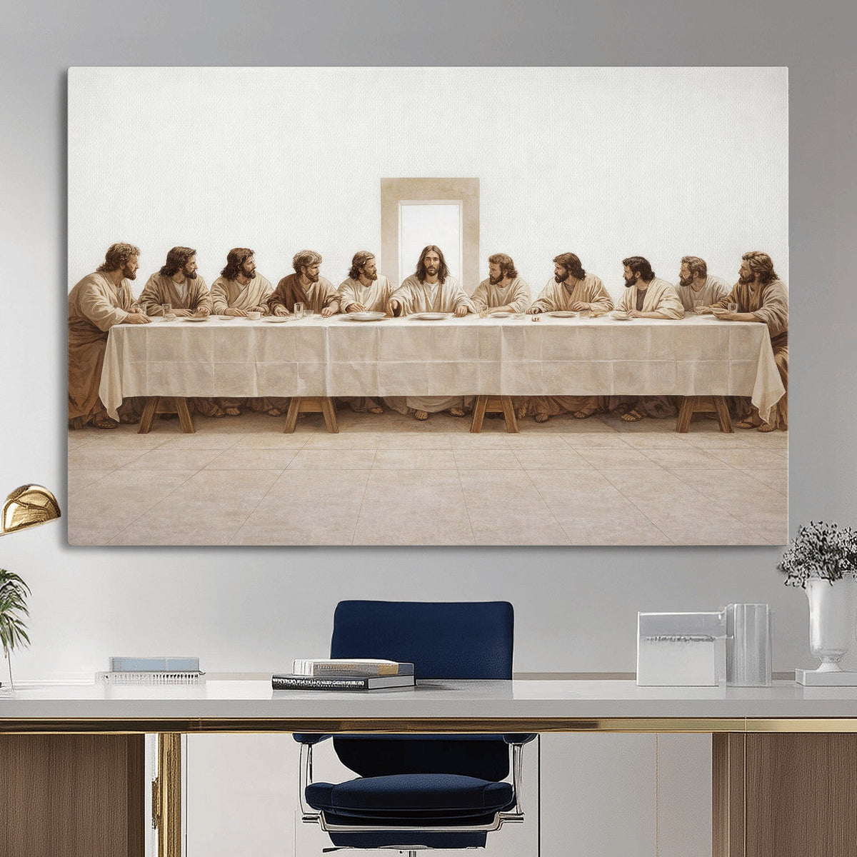 The Last Supper Wall Art Canvas Print, Jesus Christ Biblical