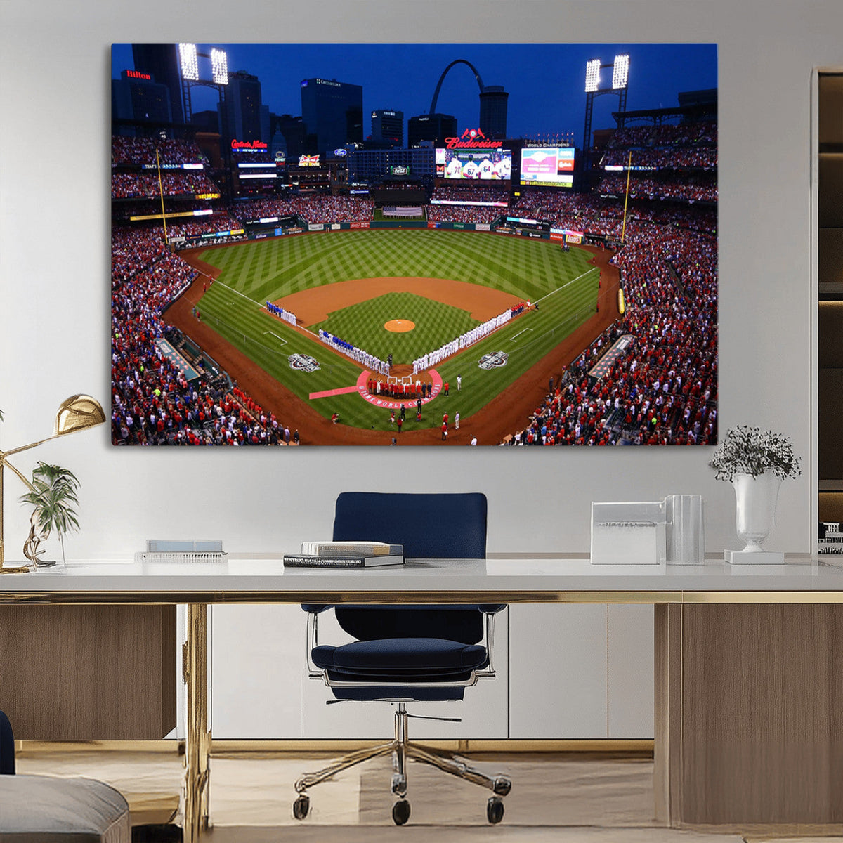 St. Louis Cardinals Baseball Team Print - Busch Stadium Wall