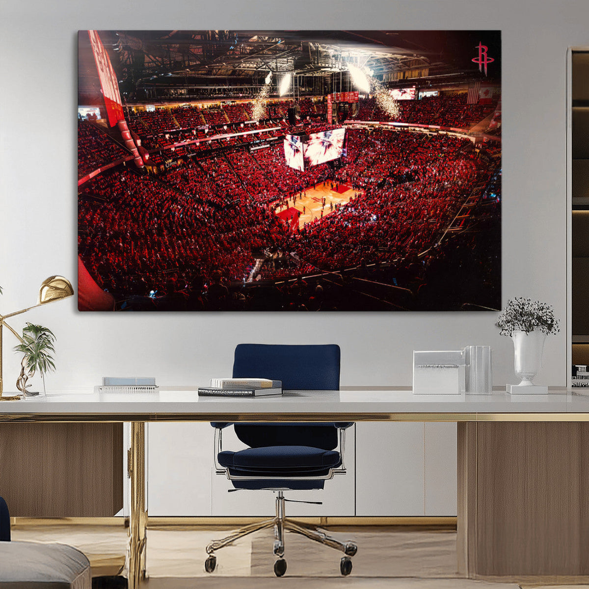 Houston Rockets Basketball Team Print Canvas- Houston Toyota