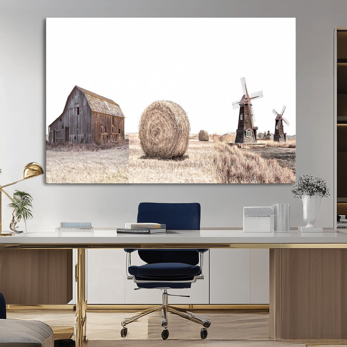 Farm Prints Set, Set of 3 Farmhouse Wall Art, Country House