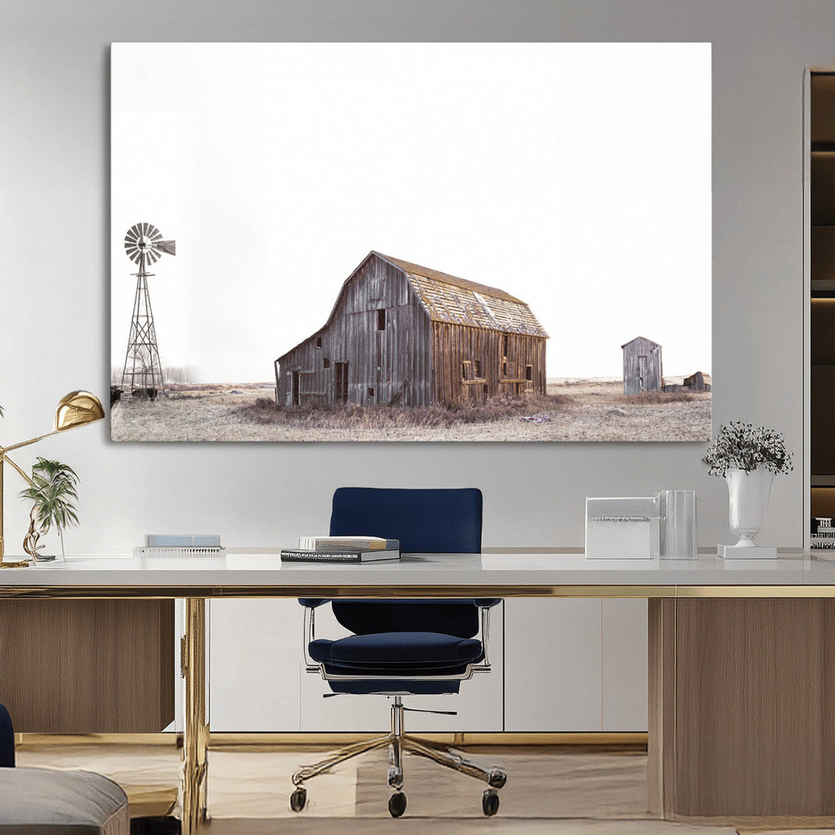 Set of 3 Rustic Farmhouse Wall Art Prints – Country Barn,