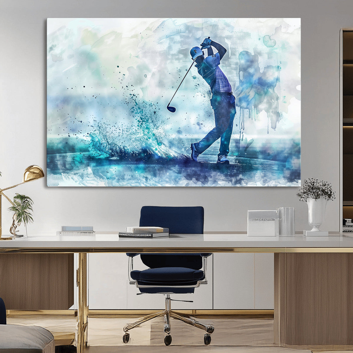 Golf Swing Wall Art Canvas Print - Sports-Inspired