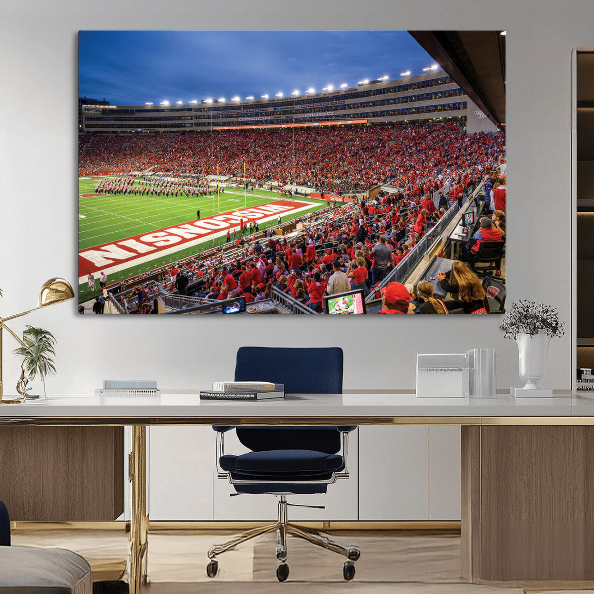 Wisconsin Badgers Football Team Print - Madison Camp Randall