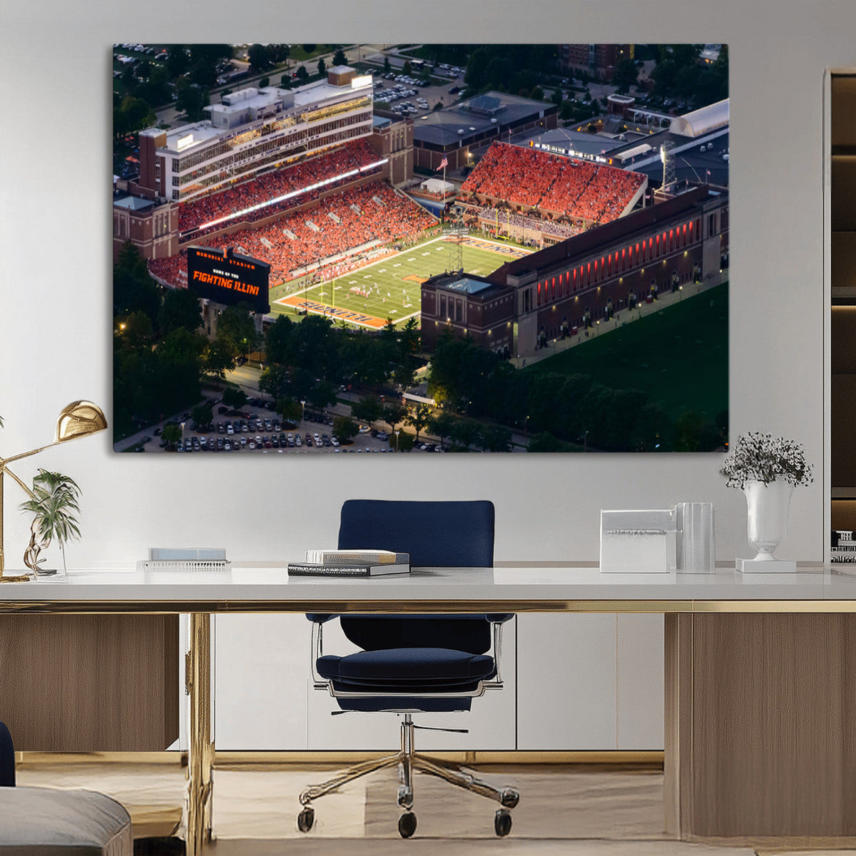 University of Illinois Fighting Illini Football Team Print -