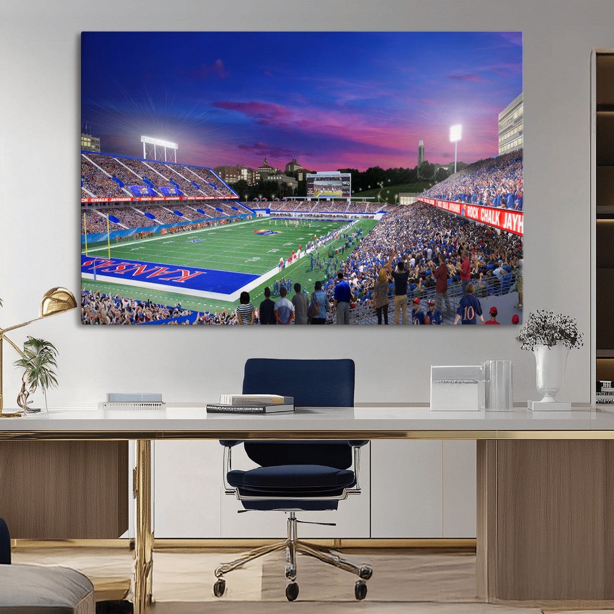 University of Kansas Jayhawks Football Team Print Canvas-
