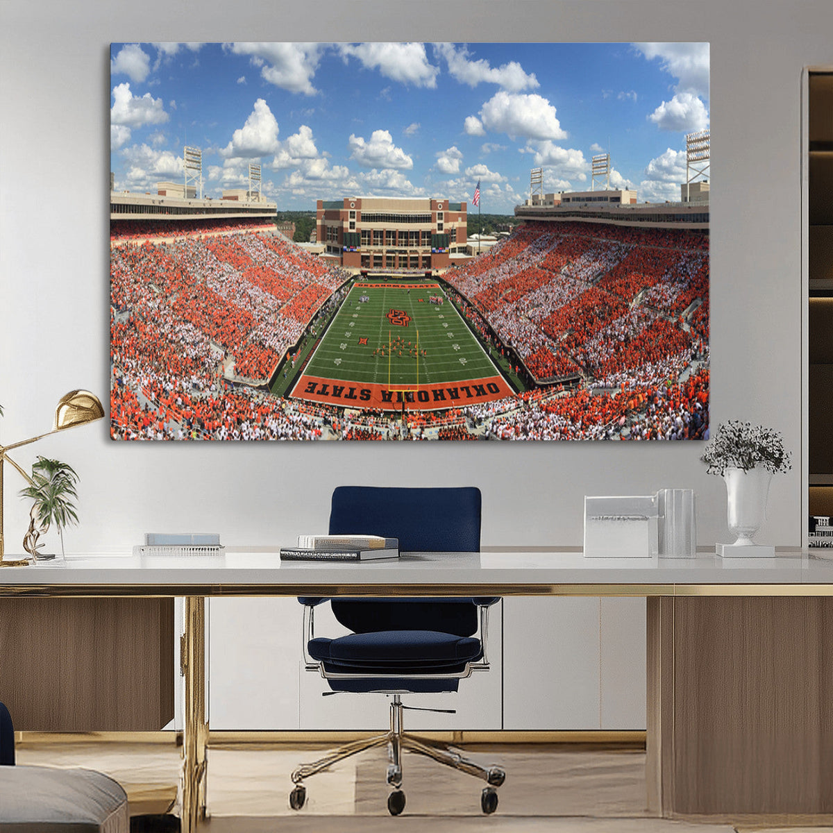 Oklahoma State Cowboys Football Team Print - Stillwater