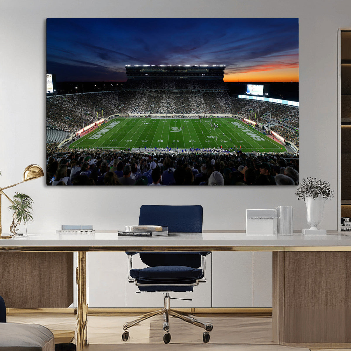 Michigan State Spartans Football Team Print - East Lansing