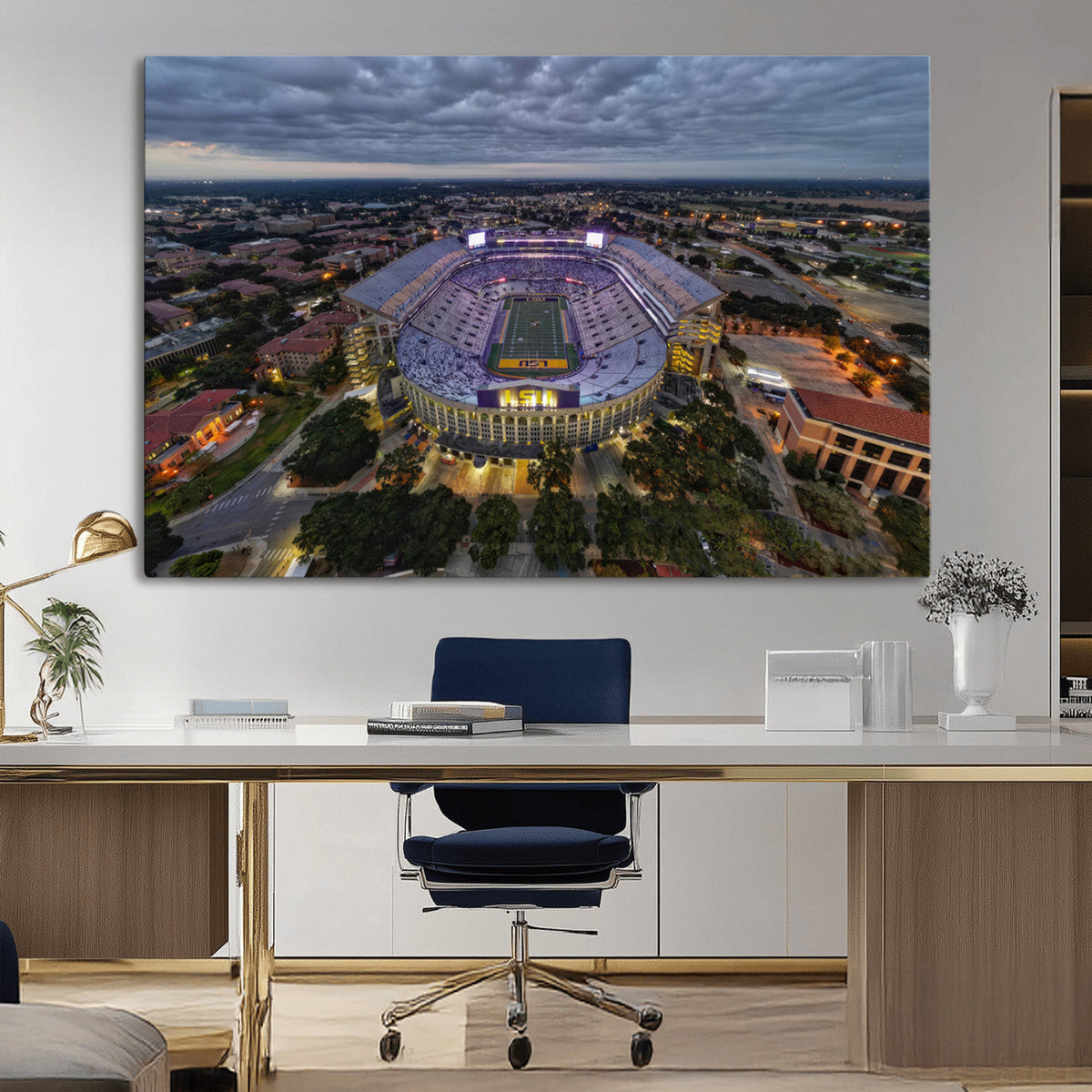 The Louisiana State University Tigers Football Team Print -