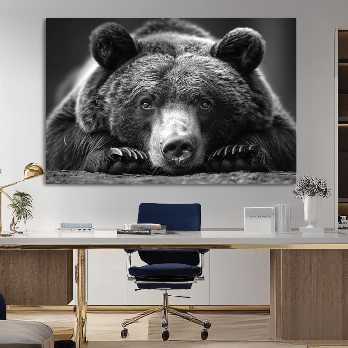 Resting Grizzly 399 Bear Canvas Print | Ready to Hang Wall