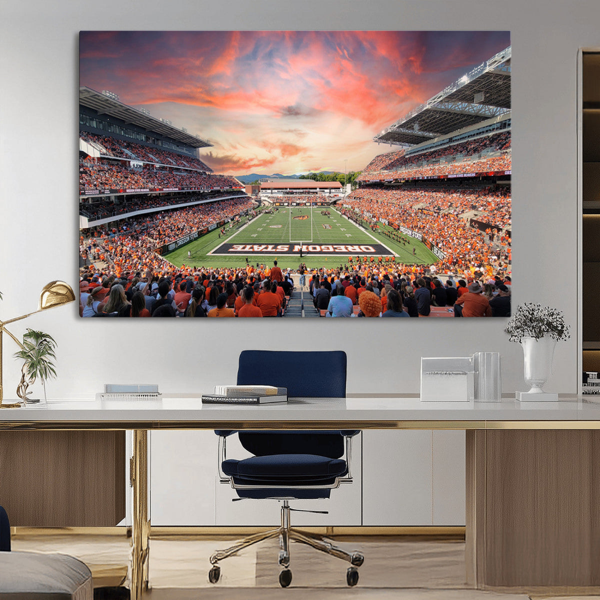 Oregon State Beavers Football Team Print - Corvallis Reser